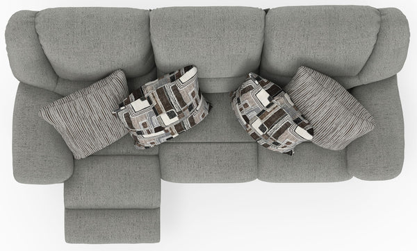 Trifecta - Sofa With 3 Recliners and Drop Down Table
