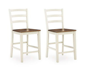 Brinfern - Barstool (Set of 2) - Brown / Antique White