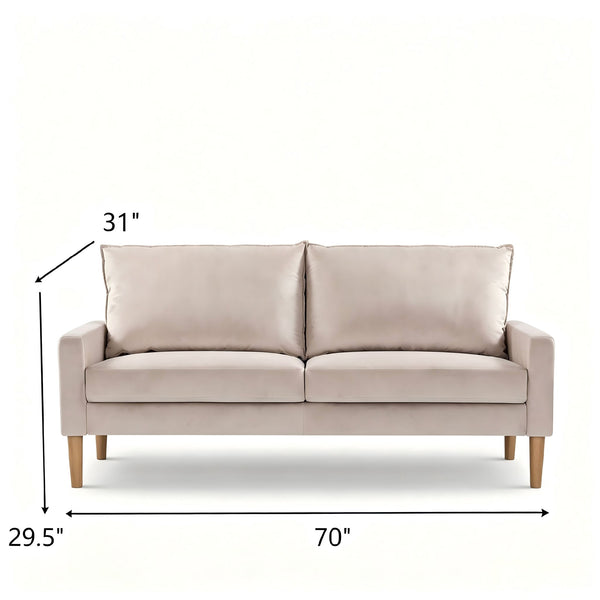 Upholstered Sofa, 3 Seater Couch For Living Room