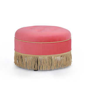 Yolanda - Round Upholstered Accent Ottoman