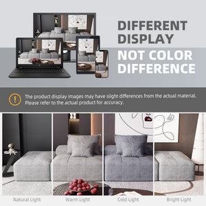 Modern Oversized, Modular Sectional Sofa With Pillows