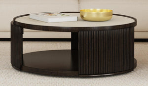 Rivera - Coffee Table - Espresso Oak / Gold