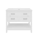 Bathroom Vanity With Ceramic Sink, Tip Out Tray & 2 Full Extension Drawers