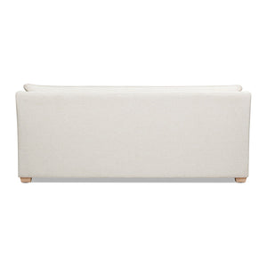 Ada - Flared Arm Contemporary Sofa With Lumbar Pillows - Flax White