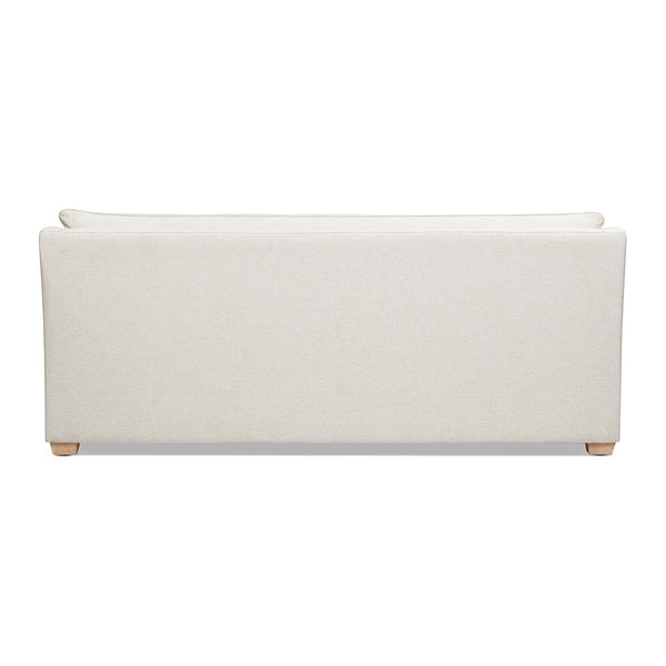Ada - Flared Arm Contemporary Sofa With Lumbar Pillows - Flax White