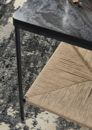 Minrich - Accent Table - Black / Natural