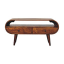 Solid Wood Circular TV Stand