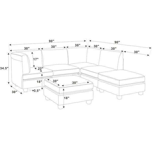 Upholstered Modular Sectional