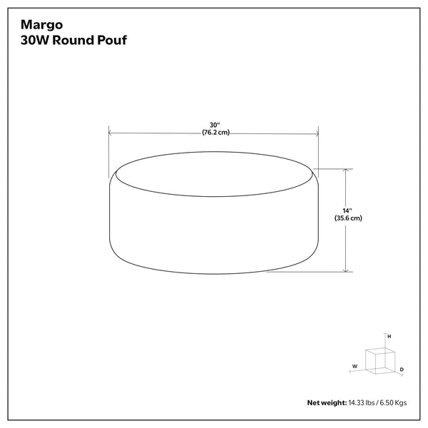 Margo - Large Round Pouf - Multicolor