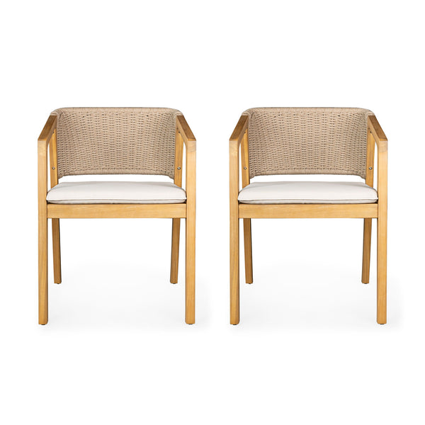 Patio Dining Chair (Set of 2) - Light Teak