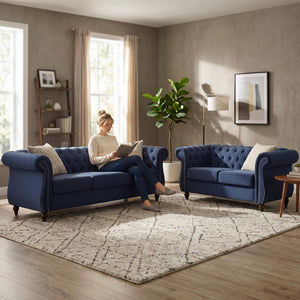 Chesterfield 3 Seater Sofa With Rolled Arms
