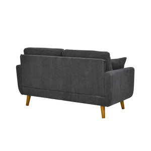 Upholstered Loveseat With Arms And Pillows