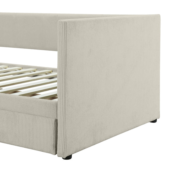 Daybed With Two Drawers And Wood Slat