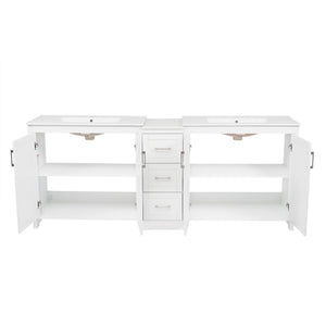 Double Sink Bathroom Vanity With Quartz Countertop