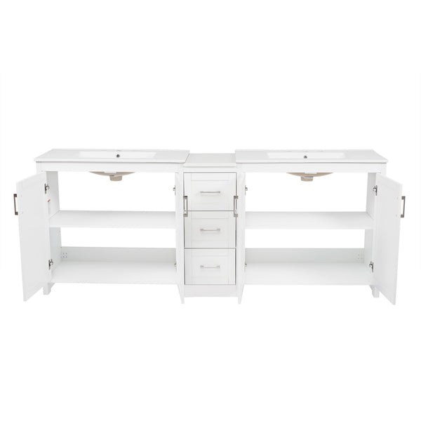 Double Sink Bathroom Vanity With Quartz Countertop