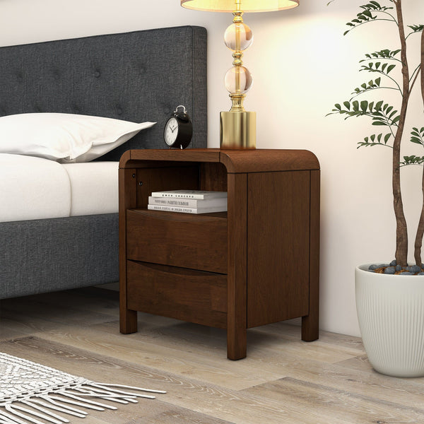 Lionel - Nightstand 2 Drawer - Brown