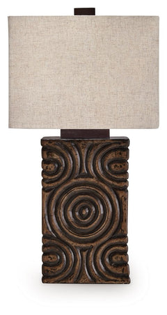 Heathbury - Paper Table Lamp - Antique Brown
