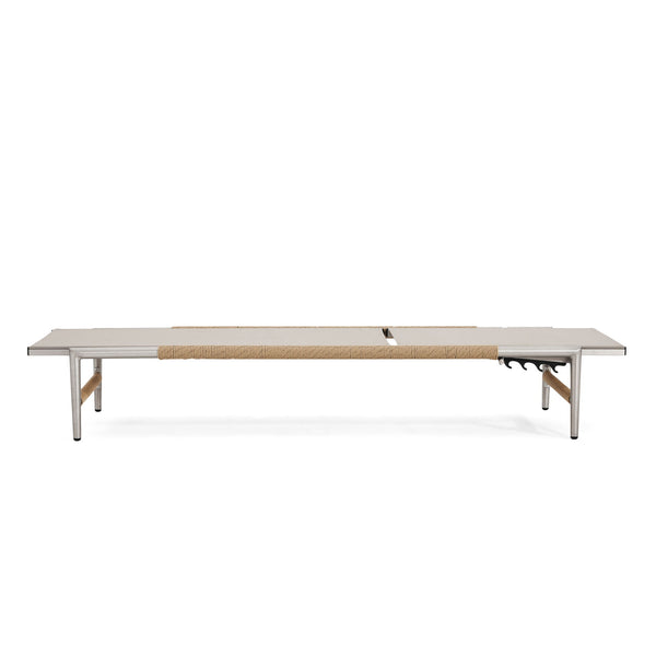 Hargrove - Outdoor Patio Aluminum Chaise Lounge (Set of 2) - Natural / Silver