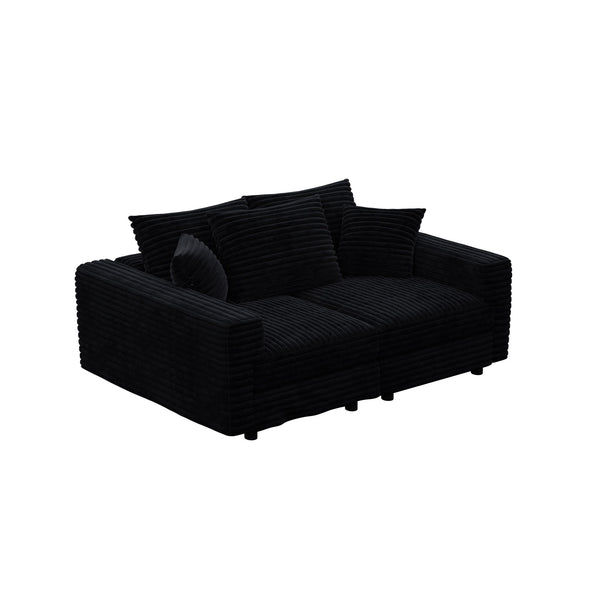 4 Seat Sofa, Modern Comfy Upholstered Sofa Cloud Couch, Deep Seat Couches With Soft Pillows