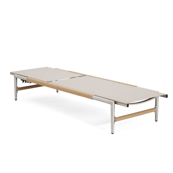 Hargrove - Outdoor Patio Aluminum Chaise Lounge (Set of 2) - Natural / Silver