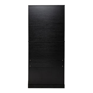 Fluted Kitchen Pantry Cabinet With 3 Keyboard Drawers & 6 Adjustable Door Shelves