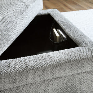 Casselbury - Ottoman With Storage - Cement