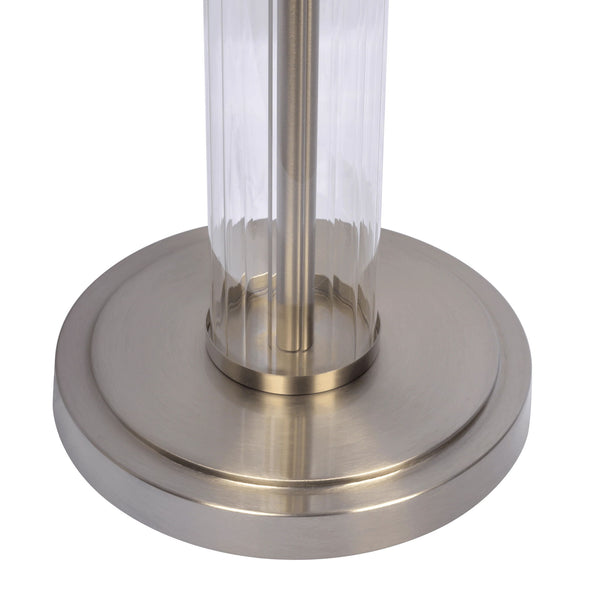 Echo - Table Lamp With On / Off Switch Clear Body Base - Clear / Silver / White