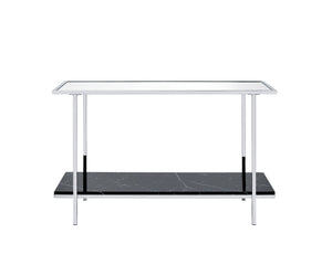 Angwin - Mirrored Faux Marble Console Table - Multi