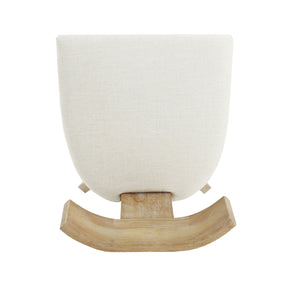 Contemporary Fabric Upholstered Side Dining Chairs Set With Curved Back
