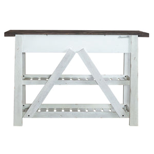 Farmhouse - Server - Two Tone White / Wood Tone