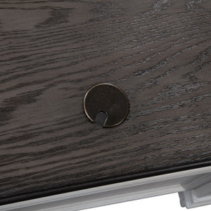 Allyson Park - Desk - Wirebrushed White / Charcoal