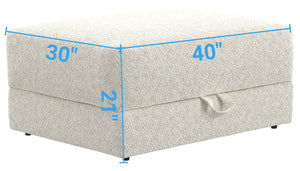 Jazzy - Storage Ottoman - Bone