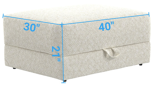 Jazzy - Storage Ottoman - Bone