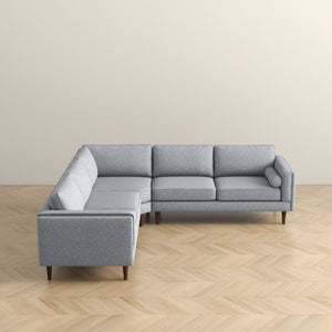 Amber - Corner Sectional Sofa - Light Gray