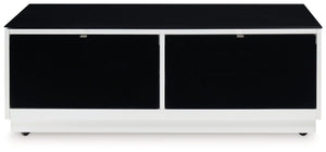 Gardoni - Rectangular Cocktail Table - White / Black