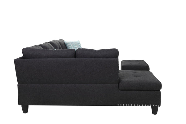 Alger - Left Hand Facing Sofa & Chaise With Ottoman
