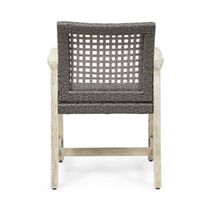 Outdoor Dining Chair Acacia Wood Frame (Set of 2)