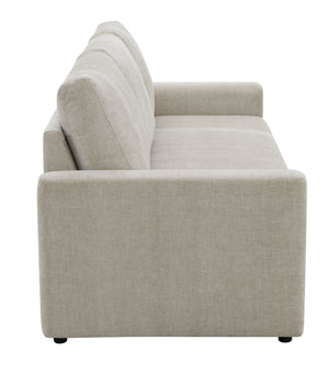 Leira - Linen Pull Out Sleeper Sofa - Beige