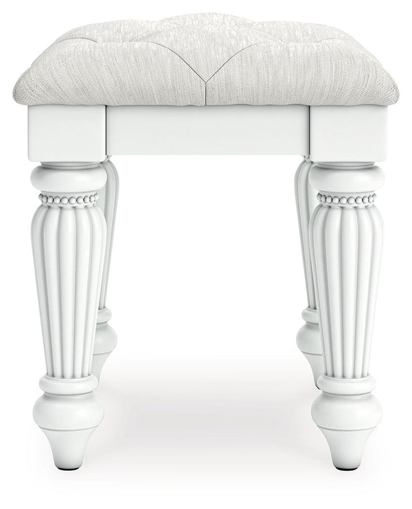 Kozlani - 3 Pc. - Vanity, Mirror And Stool - White