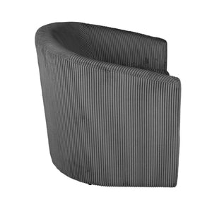 Swivel Accent Chair With U Backrest, Plush Cushion Living Room Furniture