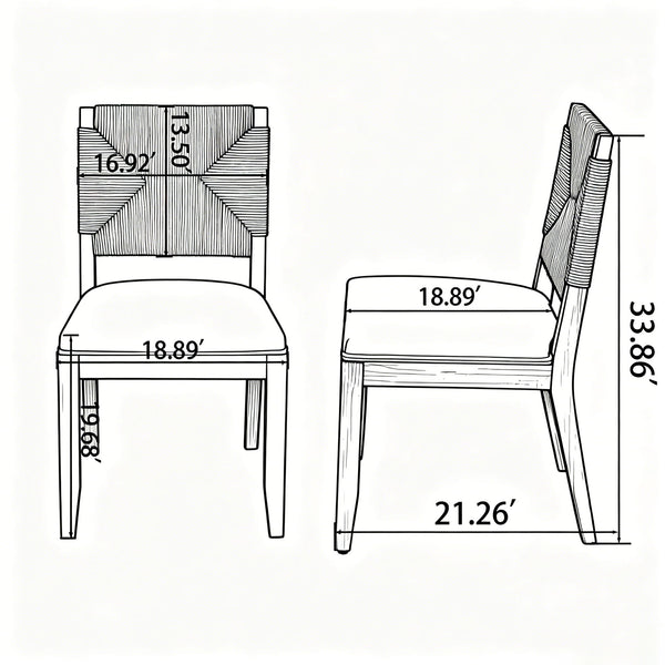 French Country Dining Chairs (Set of 2)