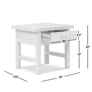 Rowan - Side Table With Drawer - Light Brown
