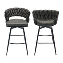 Bar Stool 360 Swivel With Back Footrest