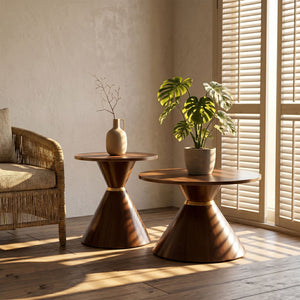 2 Piece Round Coffee Table Set For Living Room