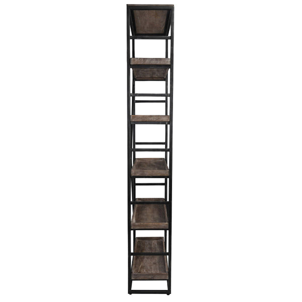 Evan - Single Bookshelf - Olive Brown