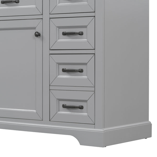 36" Bathroom Vanity With Sink, 2 Tip-Out Drawers, Soft Close Hinges
