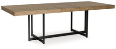 Tomtyn - Rectangular Dining Room Extension Table - Light Brown