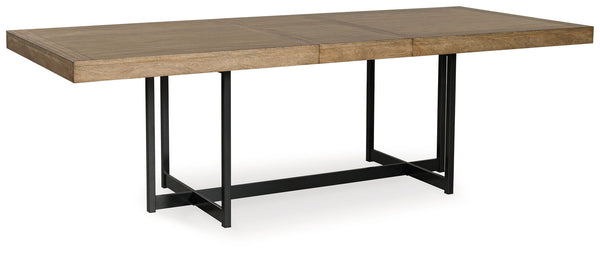 Tomtyn - Rectangular Dining Room Extension Table - Light Brown