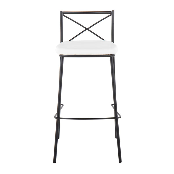 Modern Charlotte - Contemporary Fixed Height Barstool (Set of 2)