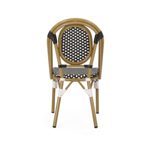 Outdoor Rattan And Aluminum French Bistro Chair Set
